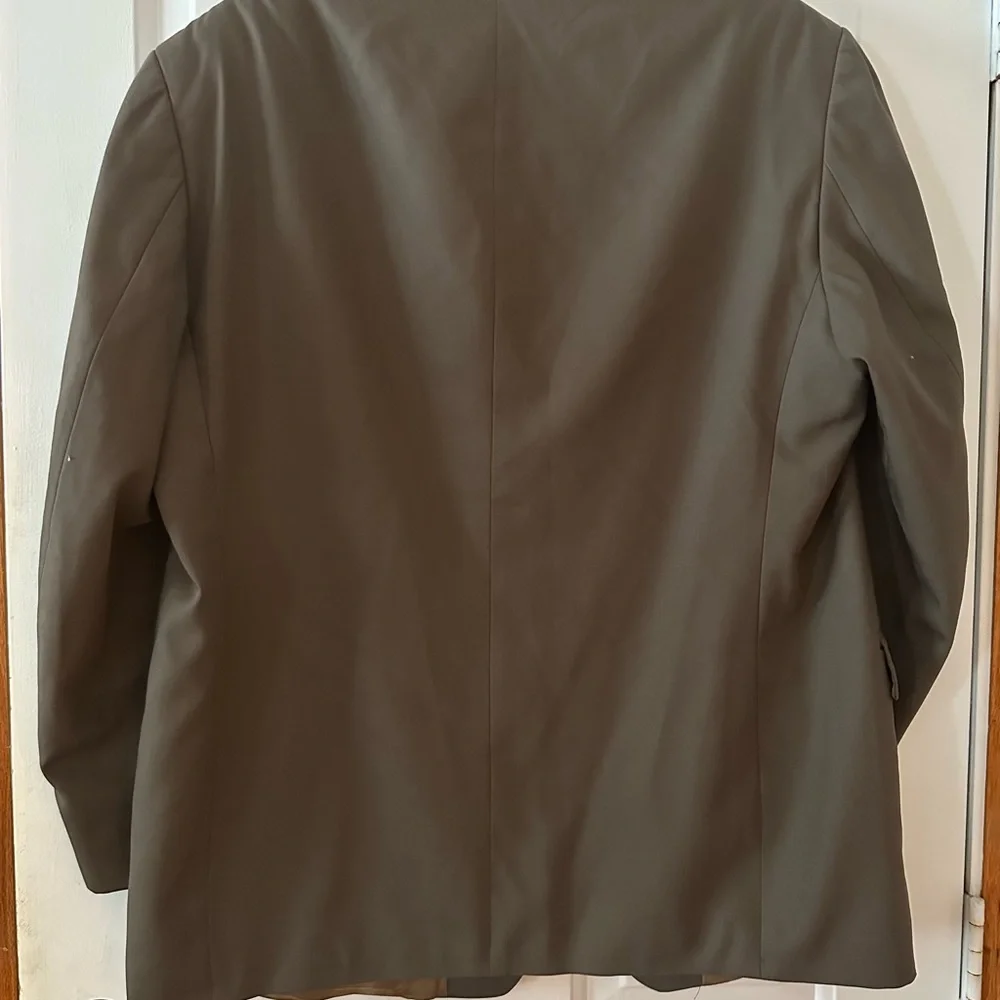 Calvin‎ Klein Mens 48L 100% Wool Blazer Tan Suit Jacket.